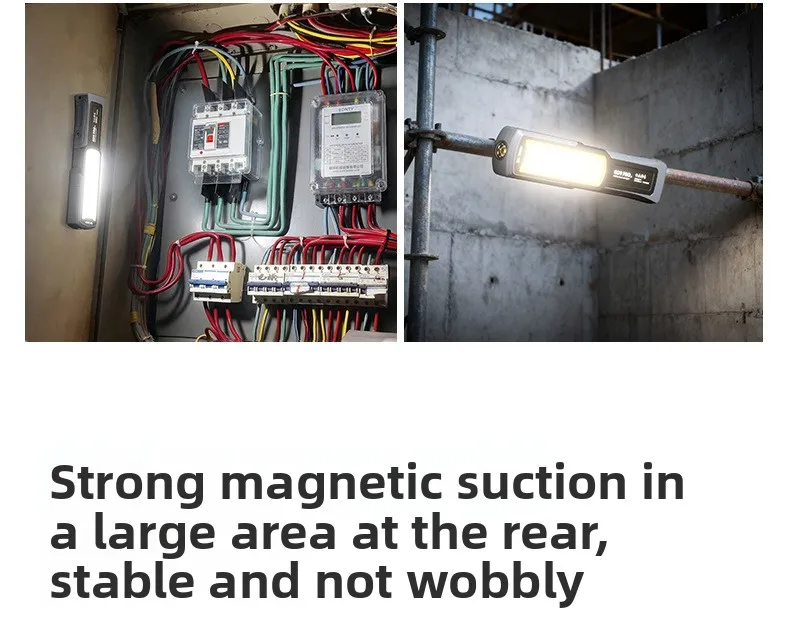 Luz de Trabajo para Reparación de Automóviles, Luz Potente Súper Brillante con Succión Magnética, Recargable con Batería de Litio, Especial para Reparación de Autos Luz de Trabajo para Reparación de Automóviles, Luz Potente Súper Brillante con Succión Magnética, Recargable con Batería de Litio, Especial para Reparación de Autos