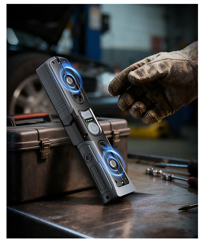 Luz de Trabajo para Reparación de Automóviles, Luz Potente Súper Brillante con Succión Magnética, Recargable con Batería de Litio, Especial para Reparación de Autos Luz de Trabajo para Reparación de Automóviles, Luz Potente Súper Brillante con Succión Magnética, Recargable con Batería de Litio, Especial para Reparación de Autos