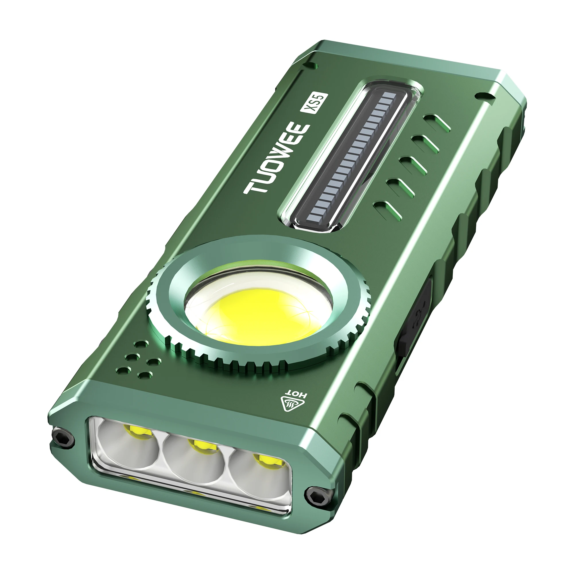 Linterna brillante EDC de 2000LM, 11 modos de iluminaci&oacute;n, luz de color RGB y luz roja, base magn&eacute;tica, clip de bolsillo, atenuaci&oacute;n gradual, linterna port&aacute;til para acampar al aire libre, senderismo y