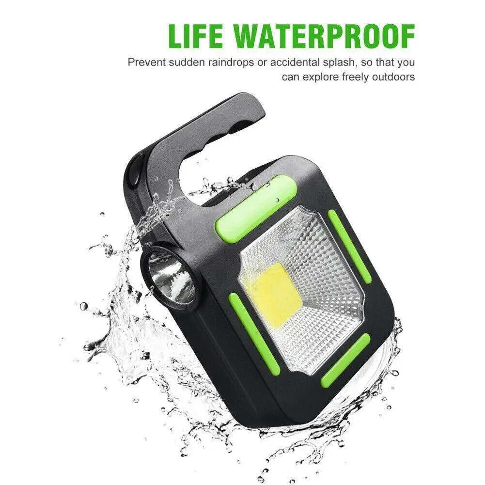 Linterna Solar Recargable Port&aacute;til de 9900LM, Impermeable, 3 Modos, Luz de Mano Ideal para Camping y Situaciones de Emergencia