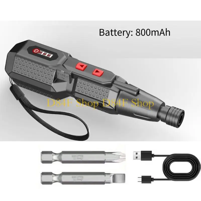 Destornillador el&eacute;ctrico mano D84F, rotaci&oacute;n 280RPM, bater&iacute;a recargable 1600mAh