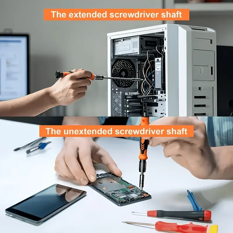 Juego de destornilladores de precisi&oacute;n 115 en 1, kit de reparaci&oacute;n multiusos para desmontaje de tel&eacute;fonos, computadoras, relojes y dispositivos electr&oacute;nicos, con caja de almacenamiento.