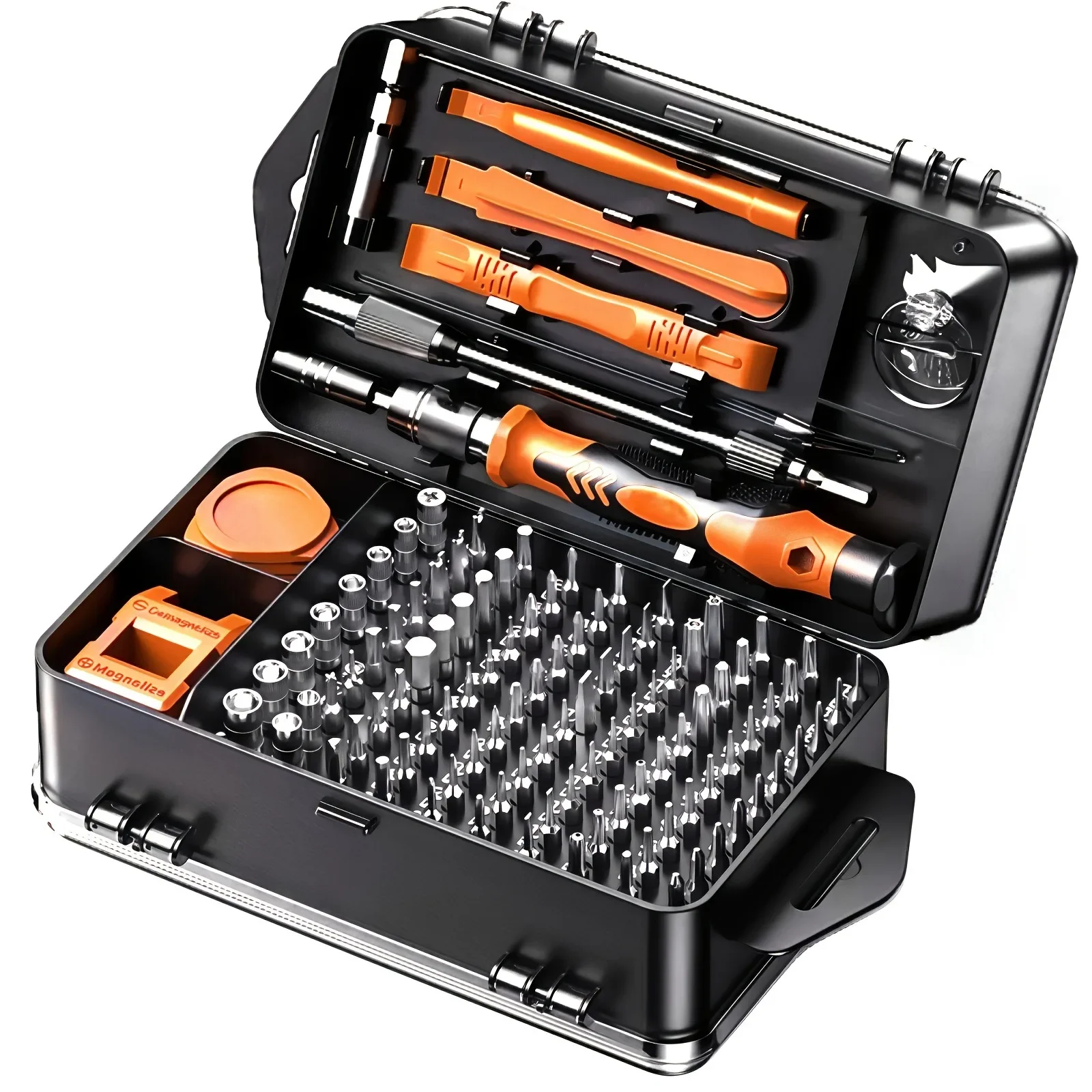 Juego de destornilladores de precisi&oacute;n 115 en 1, kit de reparaci&oacute;n multiusos para desmontaje de tel&eacute;fonos, computadoras, relojes y dispositivos electr&oacute;nicos, con caja de almacenamiento.