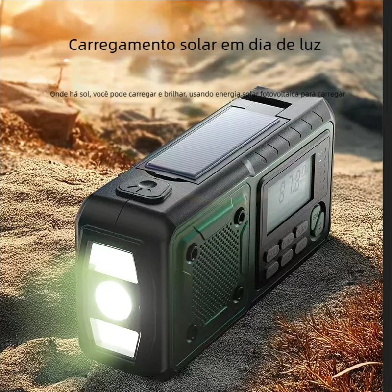 Radio Multifuncional de Emergencia con Manivela - FM/AM/SW Port&aacute;til con Banco de Energ&iacute;a, Linterna de Camping y L&aacute;mpara de Lectura - Preparaci&oacute;n para Desastres