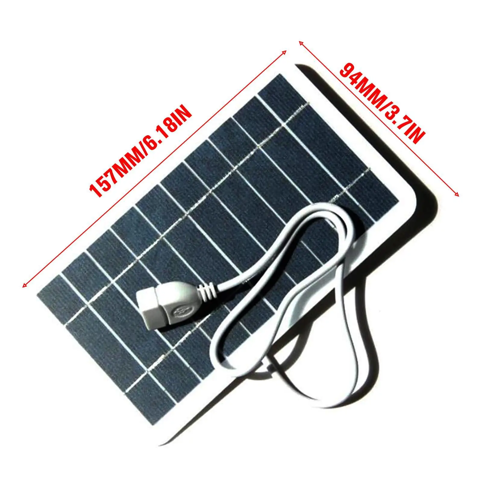Cargador de Panel Solar USB, 5V, 2W, 400mA, salida de Panel Solar port&aacute;til, sistema Solar port&aacute;til USB para exteriores, cargadores de tel&eacute;fonos m&oacute;viles