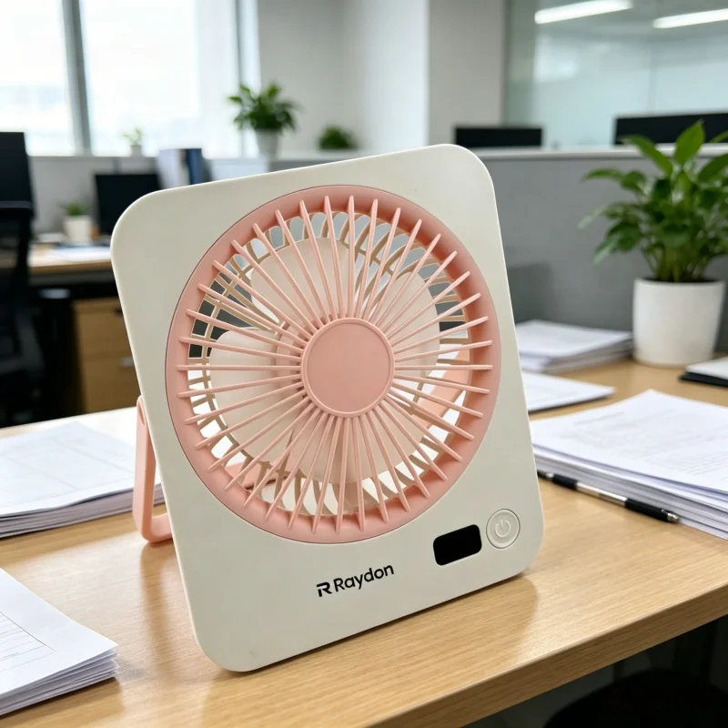 1 ventilador de escritorio mini USB recargable, con indicador de energ&iacute;a, ventilador de refrigeraci&oacute;n personal ultra silencioso de 5 velocidades, ventilador port&aacute;til con mango plegable, adecuado para