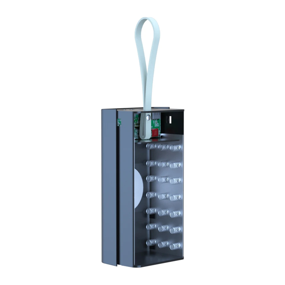 Caja de almacenamiento de bater&iacute;a T21 21*18650 con linterna, caja de soporte para bater&iacute;a, USB Dual 18650, almacenamiento de carcasa DIY