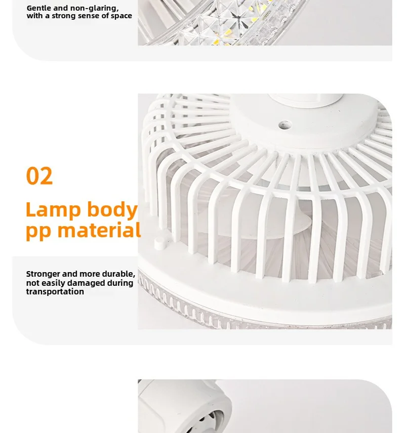 Ventilador de techo con Control remoto inteligente, ventilador de techo con iluminaci&oacute;n LED y luces, Base convertidora E27 con Control remoto para sala de estar