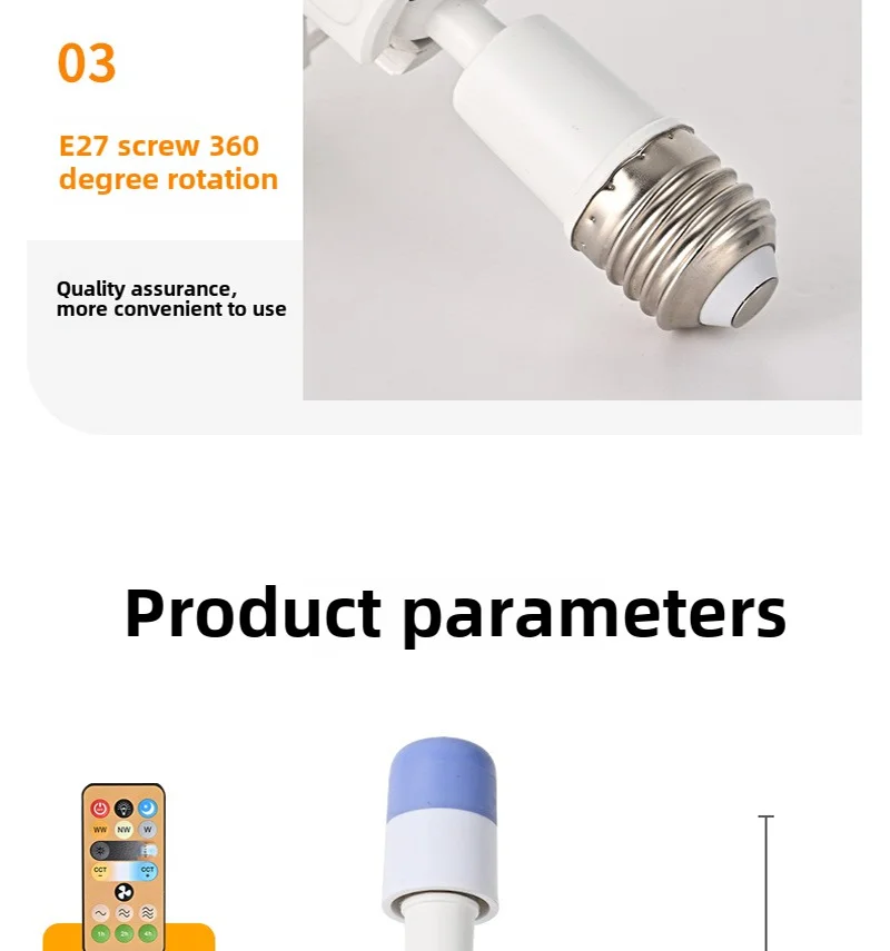 Ventilador de techo con Control remoto inteligente, ventilador de techo con iluminaci&oacute;n LED y luces, Base convertidora E27 con Control remoto para sala de estar