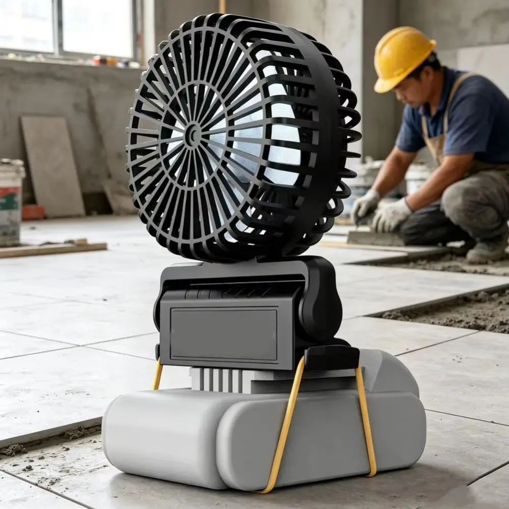 Ventilador Eléctrico Recargable con Batería de Litio de 14-21V, Ángulo Ajustable, Espacio entre Pines de 19-40mm, Velocidades Ajustables Ventilador Eléctrico Recargable con Batería de Litio de 14-21V, Ángulo Ajustable, Espacio entre Pines de 19-40mm, Velocidades Ajustables