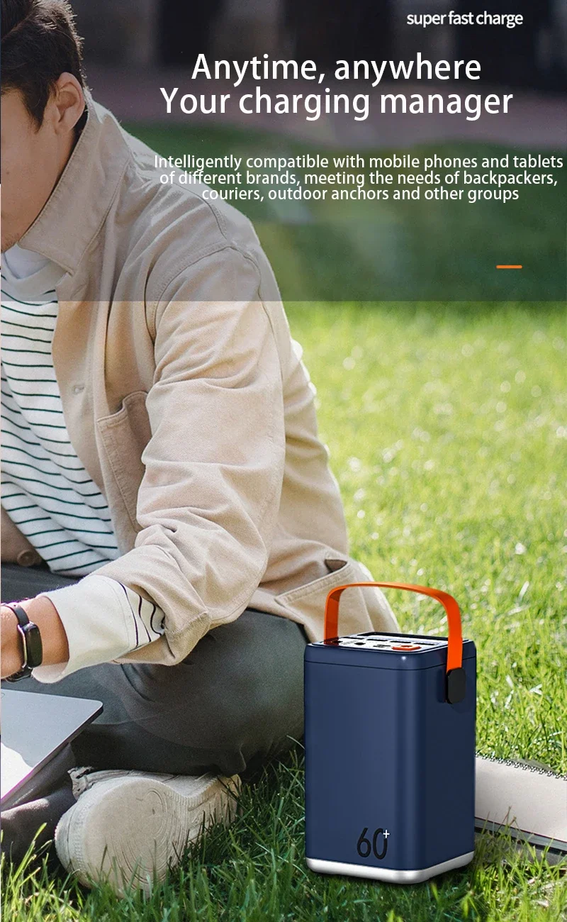 PURFIELD 60000mAh potente banco de energ&iacute;a 45W carga r&aacute;pida bater&iacute;a externa cargador port&aacute;til Powerbank PD 30W para iPhone Xiaomi