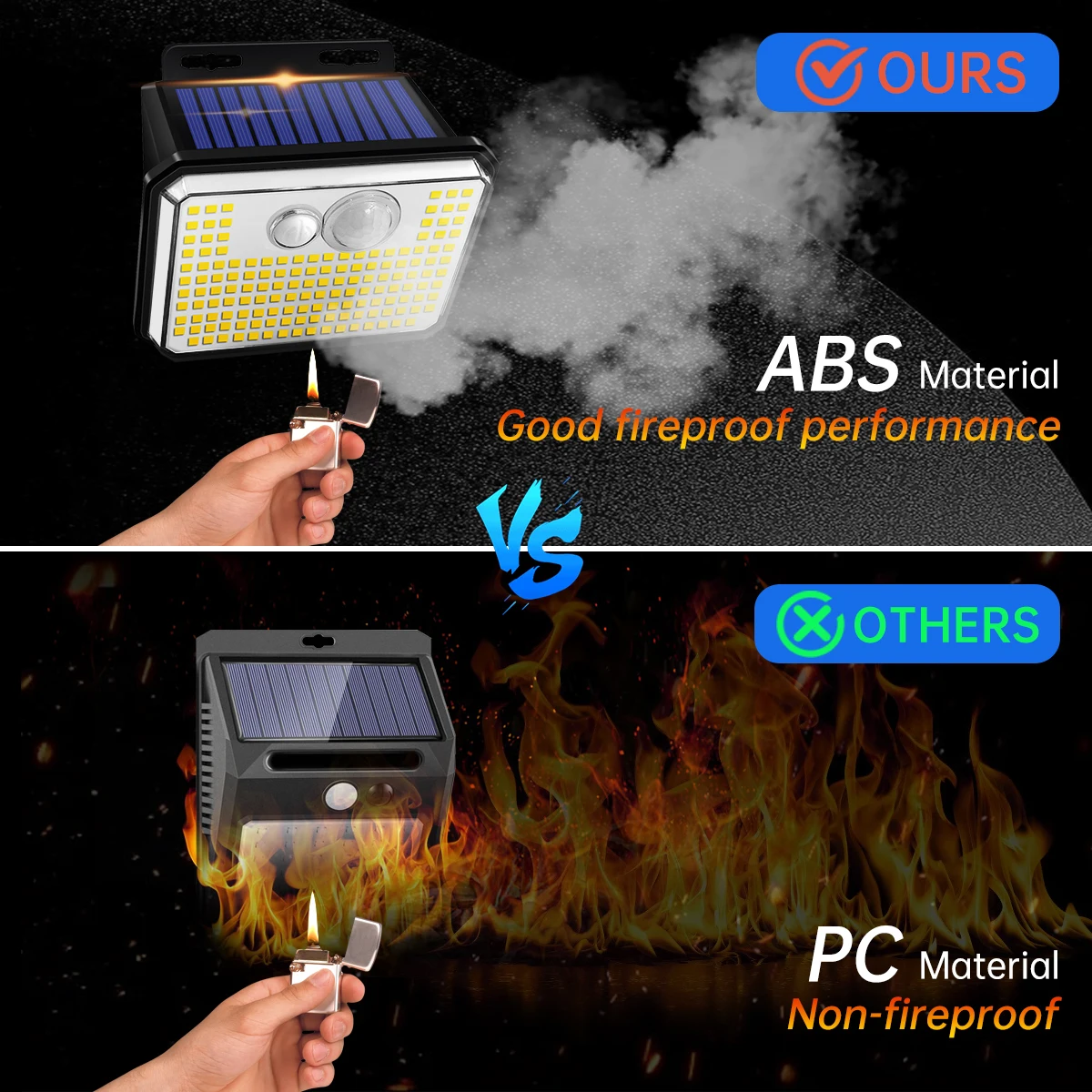 Luces solares impermeables IP65 para jard&iacute;n al aire libre, superbrillantes, 148 LED, luz de pared con Sensor de movimiento, l&aacute;mpara de seguridad alimentada por energ&iacute;a Solar, 3 modos