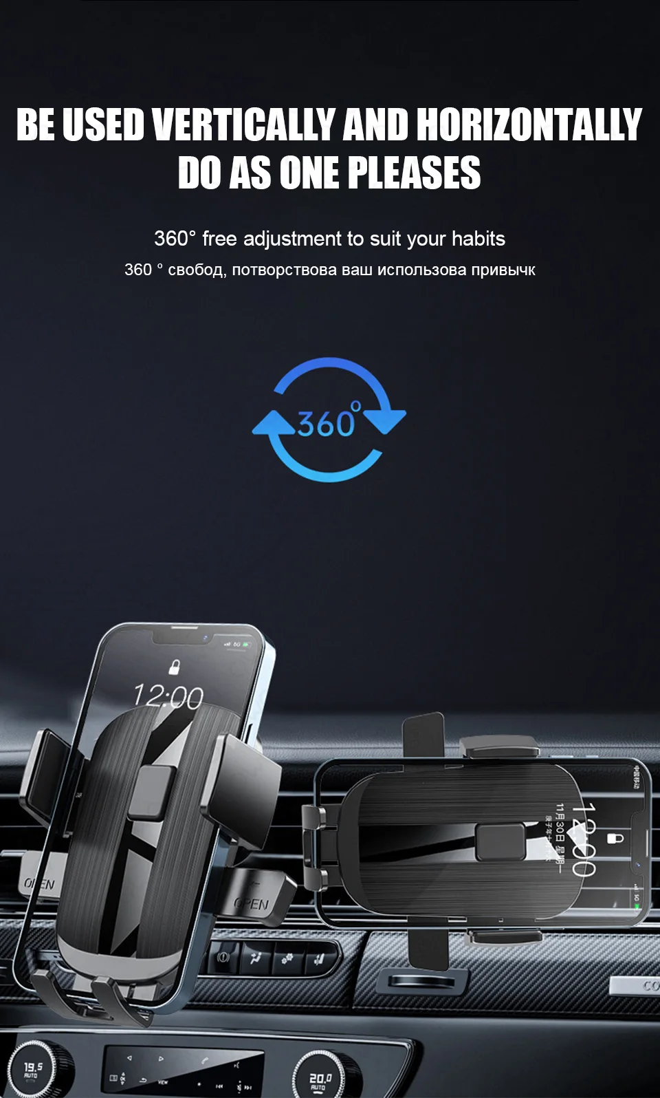 Soporte de tel&eacute;fono ajustable con ventosa para coche, fundas para iPhone 15, 13, 12, 14 16 Pro Max, Xiaomi, Samsung, Huawei, soporte para GPS, accesorios