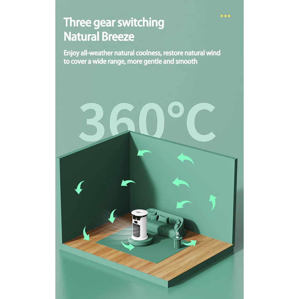 Mini ventilador de aire acondicionado port&aacute;til USB de escritorio silencioso para habitaci&oacute;n, hogar, Camping, humidificador, ventilador de refrigeraci&oacute;n por niebla de agua, l&aacute;mpara de noche, Enfriador