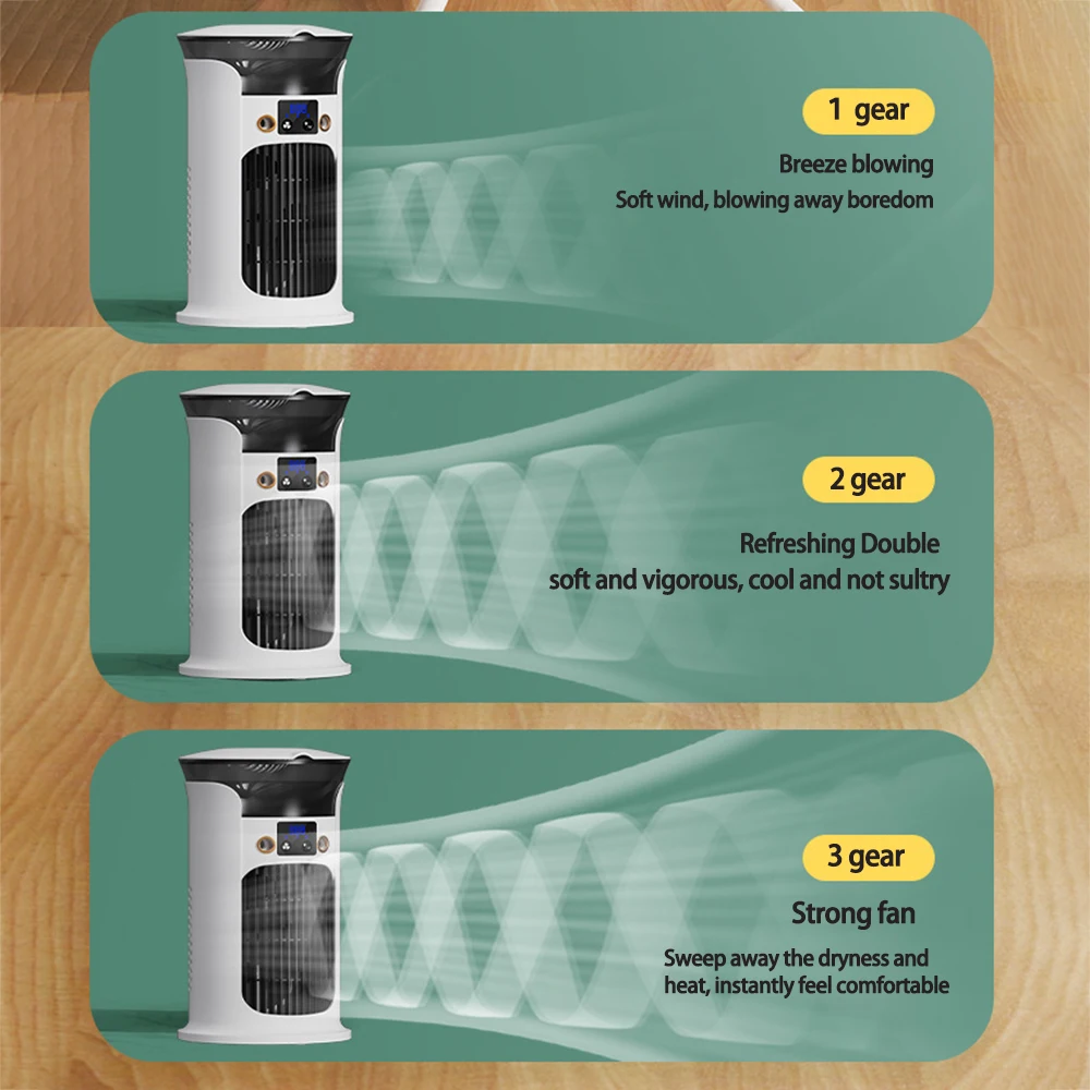 Mini ventilador de aire acondicionado port&aacute;til USB de escritorio silencioso para habitaci&oacute;n, hogar, Camping, humidificador, ventilador de refrigeraci&oacute;n por niebla de agua, l&aacute;mpara de noche, Enfriador