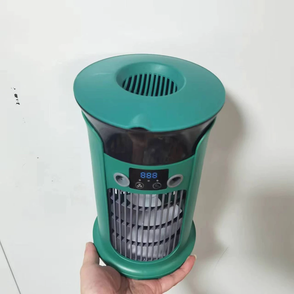Mini ventilador de aire acondicionado port&aacute;til USB de escritorio silencioso para habitaci&oacute;n, hogar, Camping, humidificador, ventilador de refrigeraci&oacute;n por niebla de agua, l&aacute;mpara de noche, Enfriador
