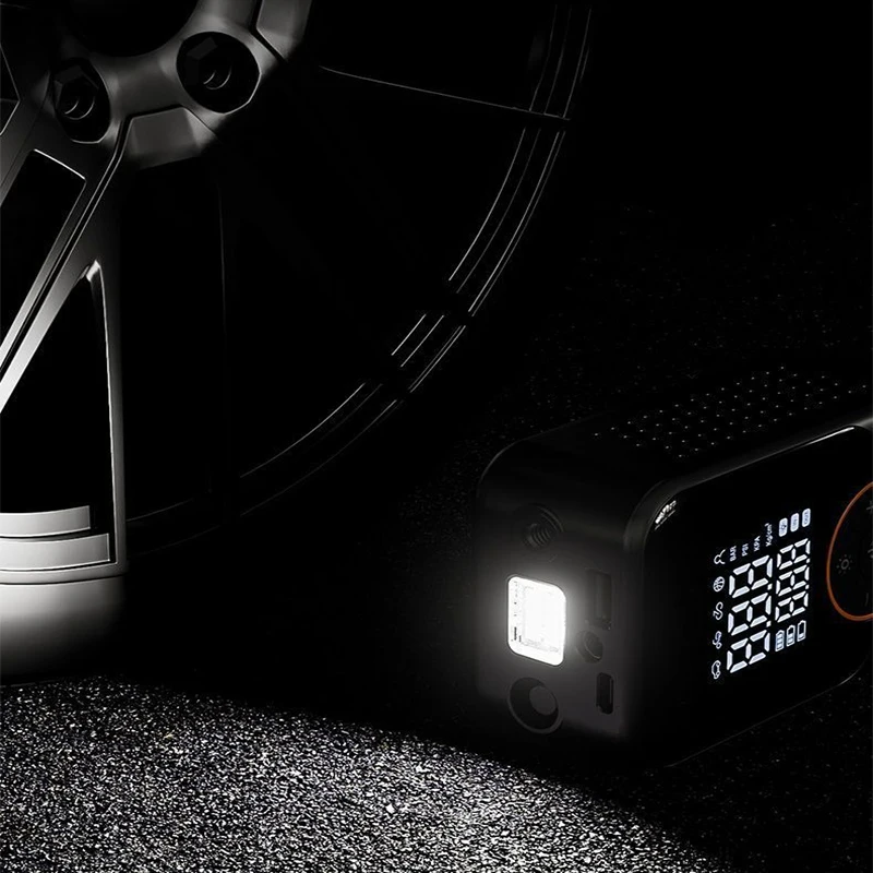 Bomba de aire port&aacute;til inal&aacute;mbrica, inflador de neum&aacute;ticos de coche, compresor de aire el&eacute;ctrico con pantalla LCD, inyector de aire para bicicleta, coche, motocicleta, neum&aacute;ticos y balones.