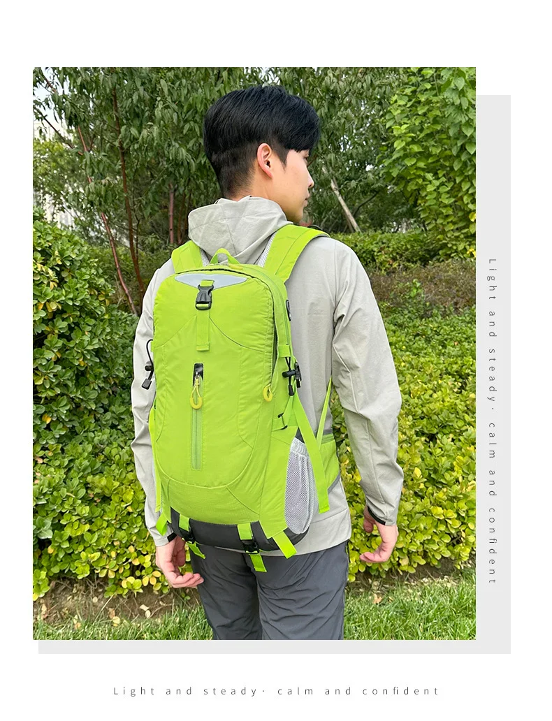 Bolsa de monta&ntilde;ismo al aire libre de gran capacidad, reci&eacute;n llegada, mochila de senderismo repelente al agua, mochila deportiva resistente al desgaste para hombres