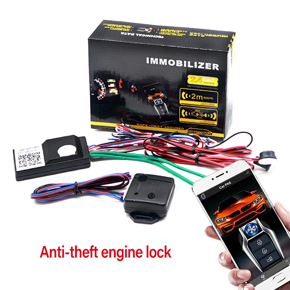 Alarma de coche con arranque autom&aacute;tico, sistema de entrada sin llave con un bot&oacute;n, arranque autom&aacute;tico, Kit de inicio remoto con llave inteligente, accesorios automotrices