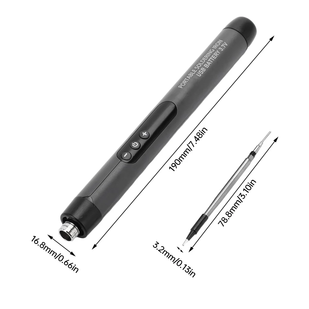 Soldador USB Mini juego de soldador peque&ntilde;a interfaz port&aacute;til tipo C para el hogar bater&iacute;a de 600mAh temperatura ajustable