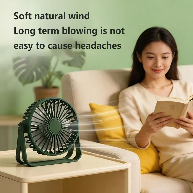 Mini ventilador USB de escritorio port&aacute;til 360 &deg; Ventilador peque&ntilde;o ajustable para dormitorio de estudiantes, ordenador, dispositivo de verano, hogar, escritorio, oficina