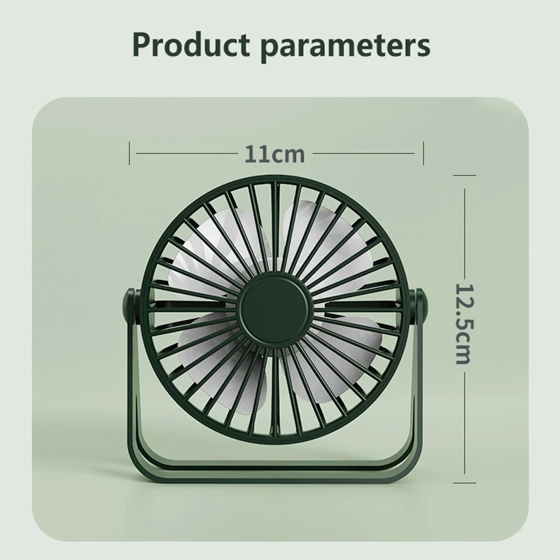 Mini ventilador USB de escritorio port&aacute;til 360 &deg; Ventilador peque&ntilde;o ajustable para dormitorio de estudiantes, ordenador, dispositivo de verano, hogar, escritorio, oficina