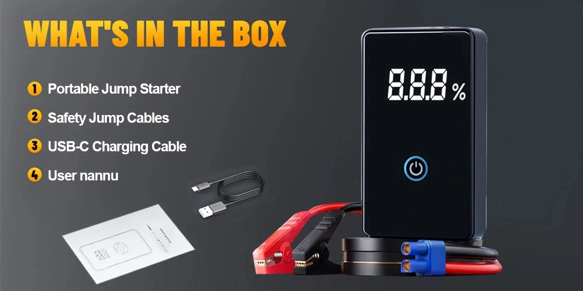 Arrancador de Coches STSCELZ 4000A Peak 12V, Bater&iacute;a Port&aacute;til con Luz LED y Pantalla LCD, Banco de Energ&iacute;a de Emergencia para Motores de Gasolina de 5.0L y Di&eacute;sel de 3.0L