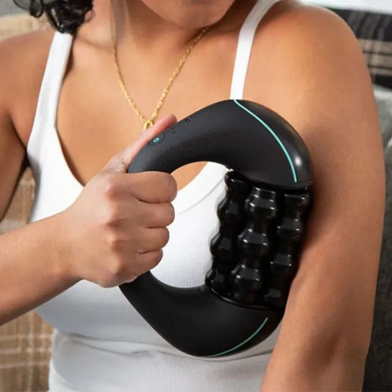Rodillo de Masaje de 3 Niveles, Relajaci&oacute;n Muscular Profunda, Masajeador El&eacute;ctrico para Cuello y Espalda, Equipo de Fitness