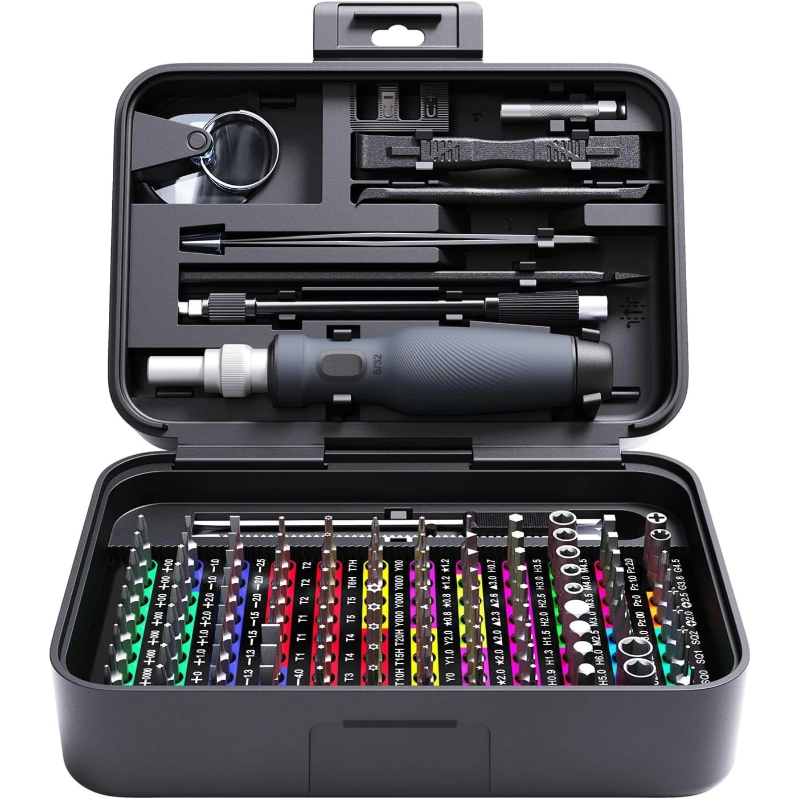Juego de destornilladores de precisi&oacute;n mini 132 en 1, kit de herramientas de reparaci&oacute;n micro magn&eacute;ticas con caja de almacenamiento, 108 puntas, kit de destornilladores peque&ntilde;os