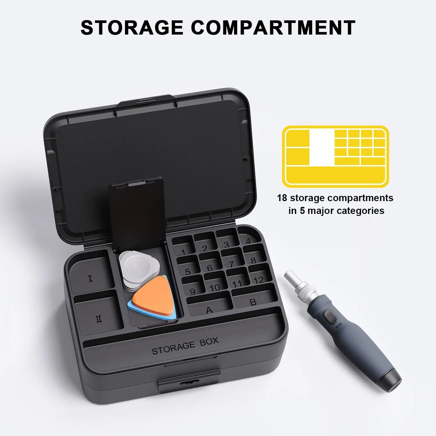 Juego de destornilladores de precisi&oacute;n mini 132 en 1, kit de herramientas de reparaci&oacute;n micro magn&eacute;ticas con caja de almacenamiento, 108 puntas, kit de destornilladores peque&ntilde;os
