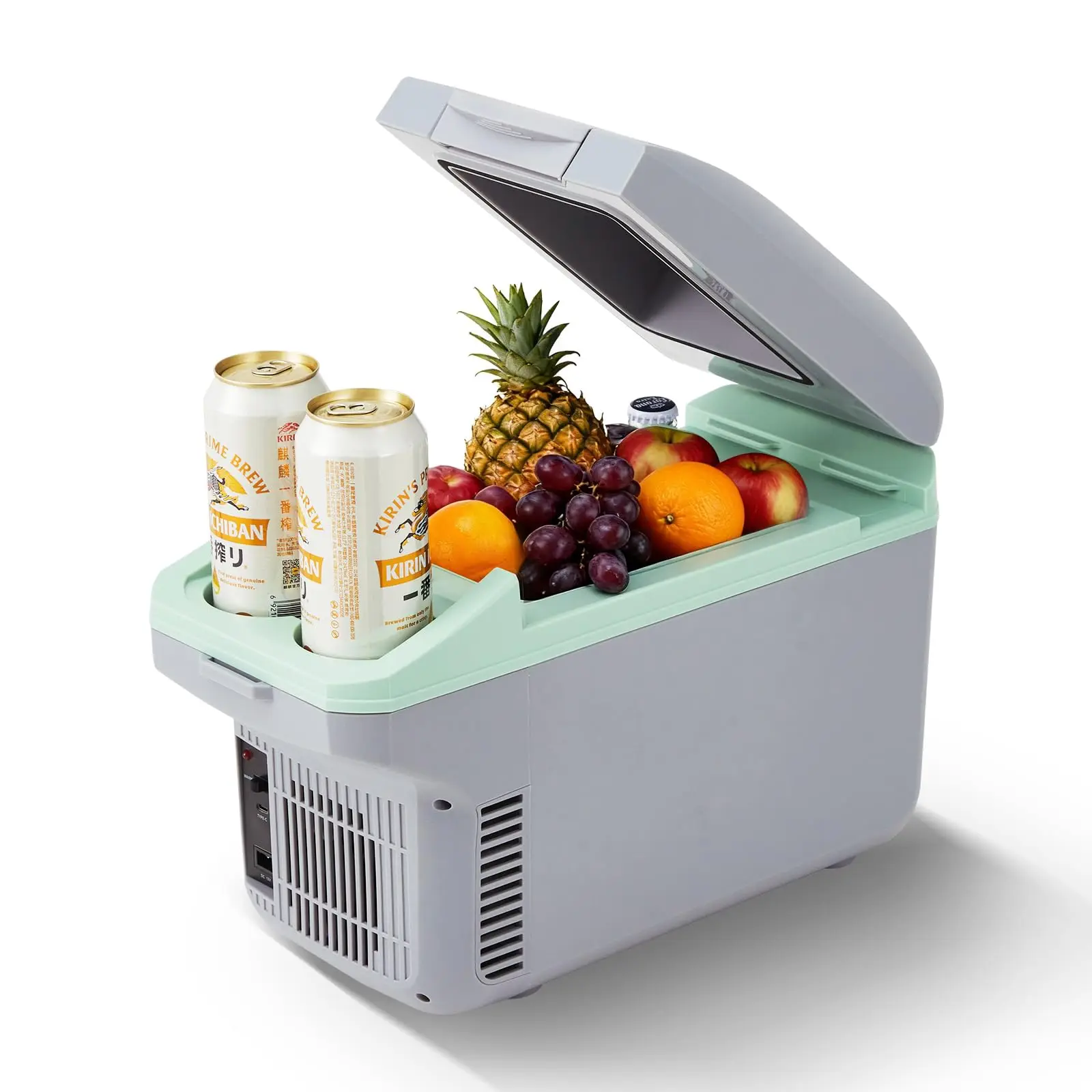 Nevera El&eacute;ctrica Port&aacute;til de 8L, Enfriador y Calentador, 12V para Auto/Cami&oacute;n y 110V para el Hogar, Caja Termoel&eacute;ctrica para Alimentos y Bebidas con Cierre Autom&aacute;tico
