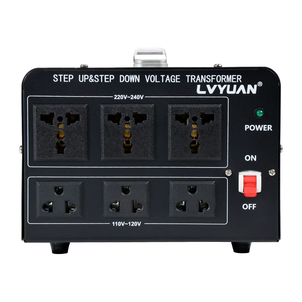 Transformador Convertidor de Voltaje Lvyuan 700VA/3500VA/6000VA de Alta Resistencia, Transformador Elevador/Reductor con Enchufe US&UN y Puerto USB de 5V Transformador Convertidor de Voltaje Lvyuan 700VA/3500VA/6000VA de Alta Resistencia, Transformador Elevador/Reductor con Enchufe US&UN y Puerto USB de 5V