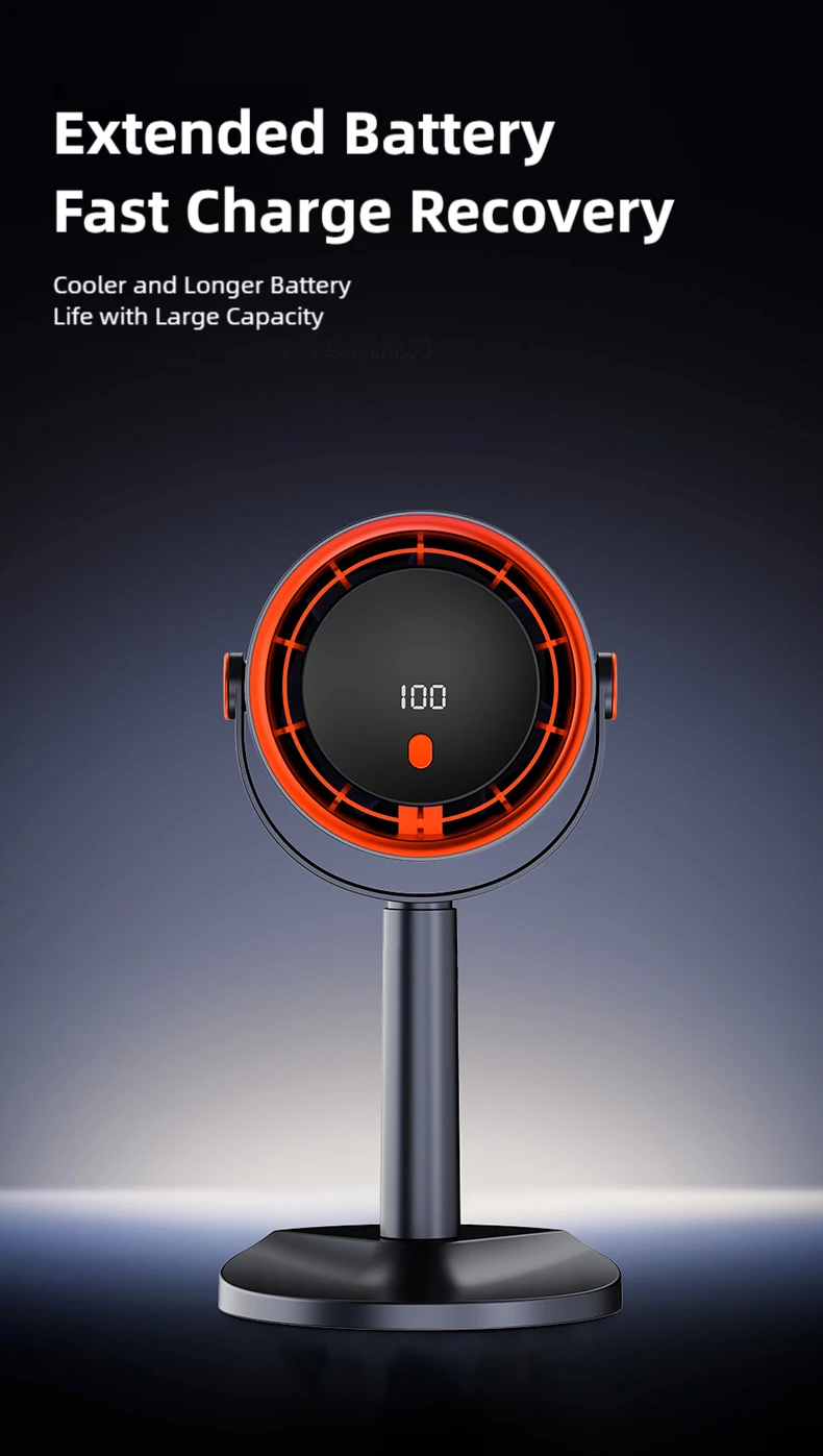 Ventilador El&eacute;ctrico de Turbina Sin Aspas TINSOL, Ventilador Port&aacute;til para Campamento al Aire Libre, con Funci&oacute;n de Temporizador, Apto para Uso en Oficina y Hogar