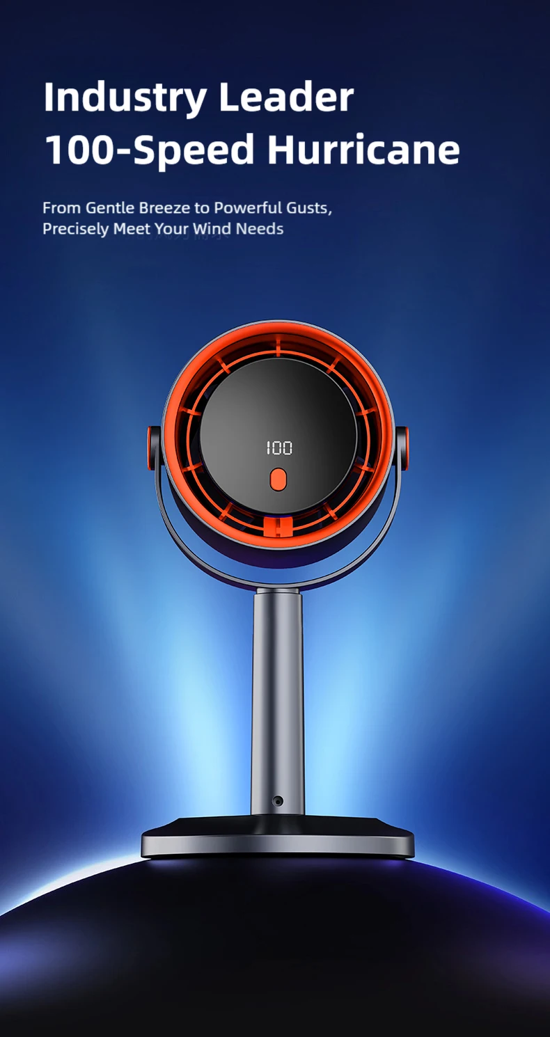 Ventilador El&eacute;ctrico de Turbina Sin Aspas TINSOL, Ventilador Port&aacute;til para Campamento al Aire Libre, con Funci&oacute;n de Temporizador, Apto para Uso en Oficina y Hogar