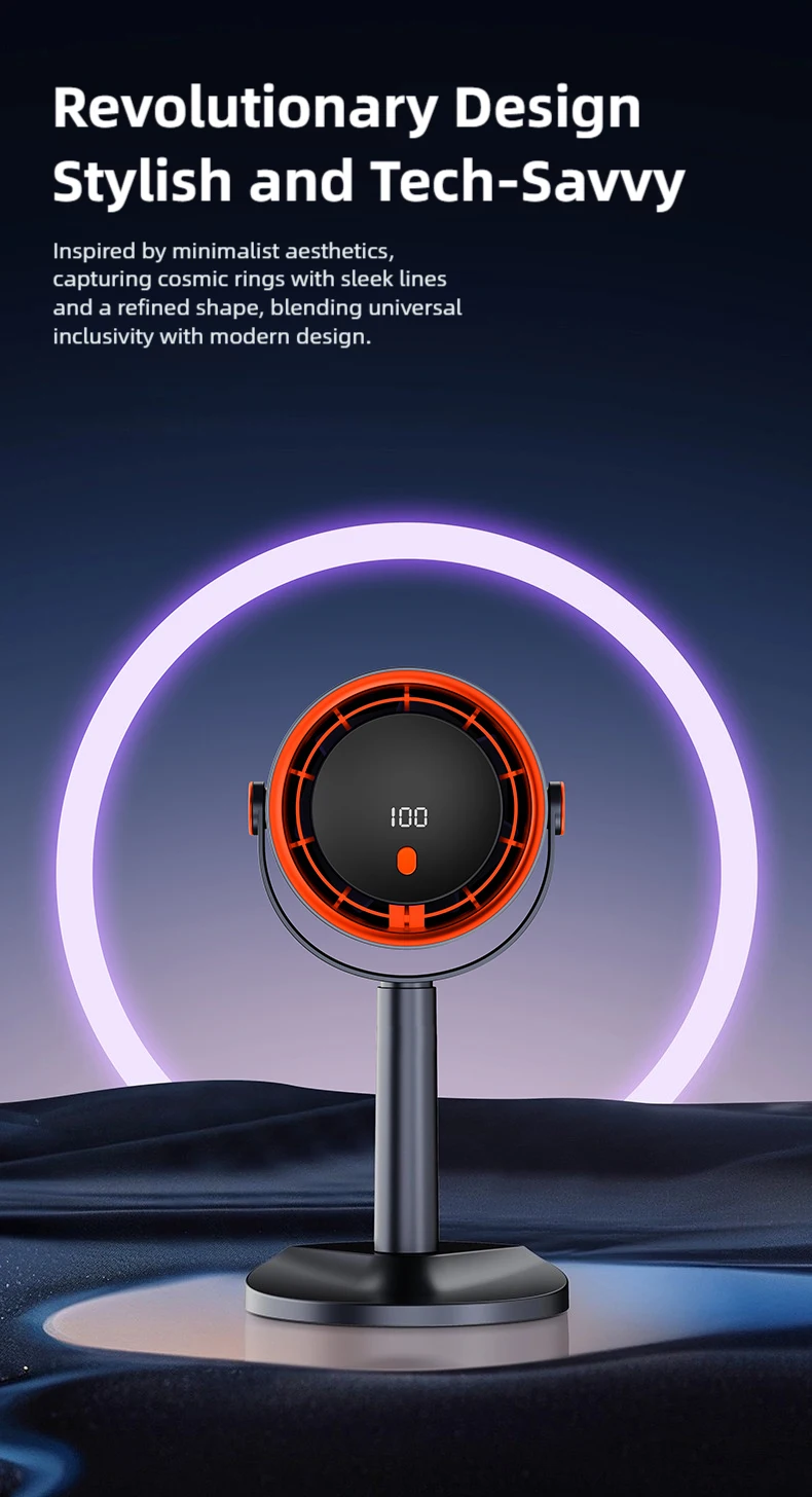 Ventilador El&eacute;ctrico de Turbina Sin Aspas TINSOL, Ventilador Port&aacute;til para Campamento al Aire Libre, con Funci&oacute;n de Temporizador, Apto para Uso en Oficina y Hogar