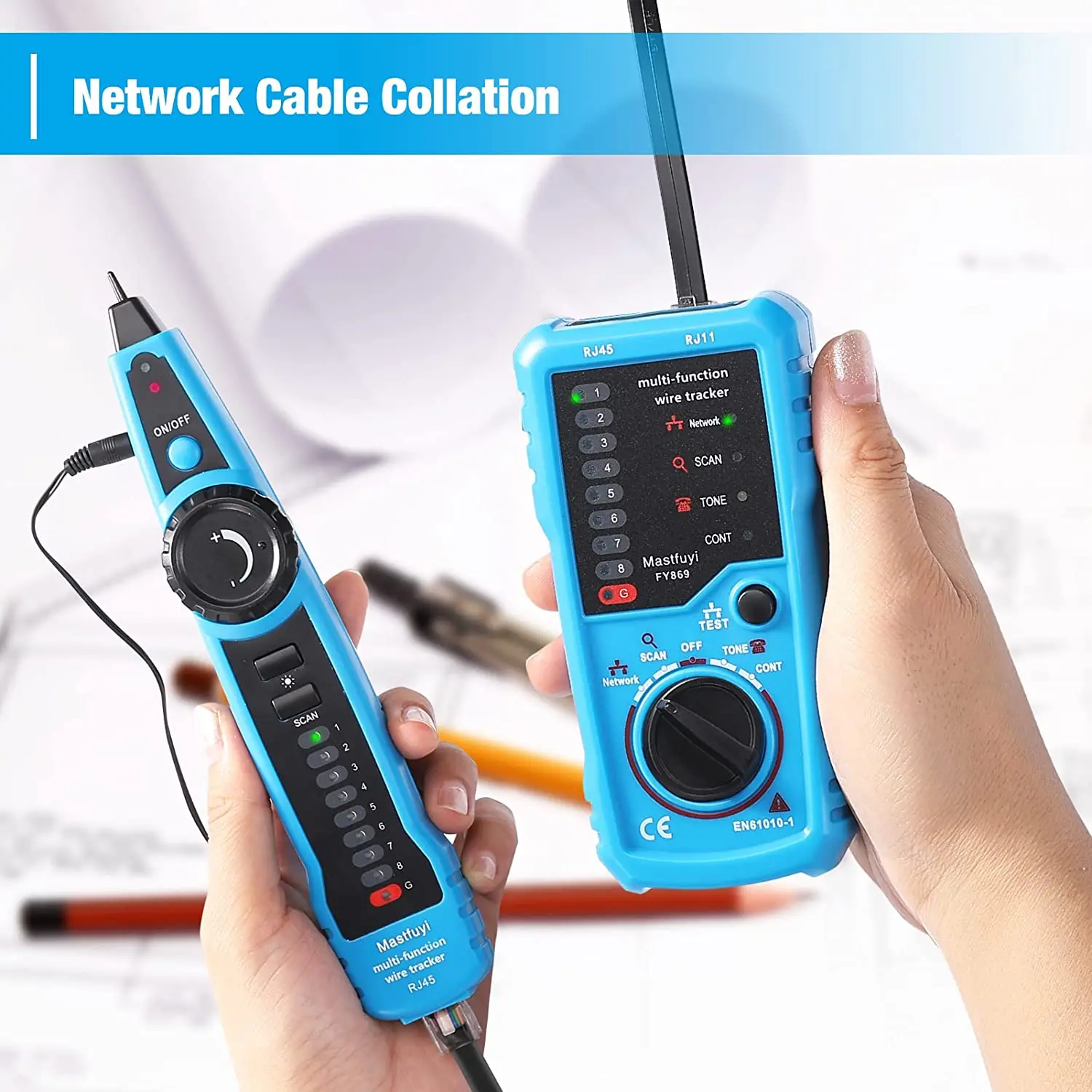BSIDE FWT11 alta calidad RJ11 RJ45 Cat5 Cat6 rastreador de cables telefónicos tóner Ethernet LAN Cable de red probador buscador de línea BSIDE FWT11 alta calidad RJ11 RJ45 Cat5 Cat6 rastreador de cables telefónicos tóner Ethernet LAN Cable de red probador buscador de línea