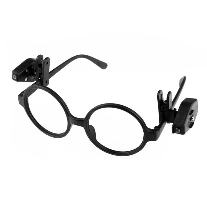 Minilinterna ajustable Universal para gafas, l&aacute;mpara de lectura port&aacute;til con Clip para gafas, luz de lectura Flexible, 1 par