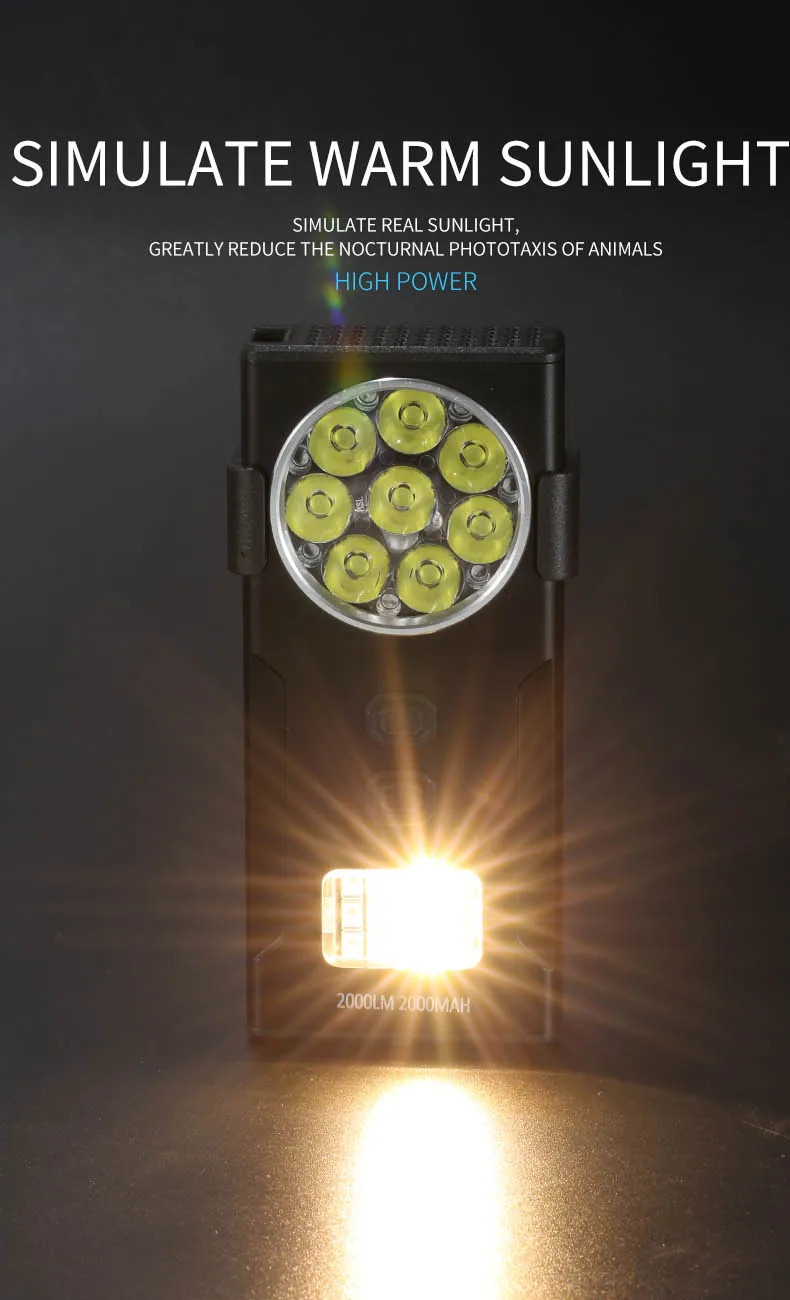 Linterna LED recargable, llavero EDC port&aacute;til, linternas impermeables para exteriores, 10 modos de iluminaci&oacute;n, luz de trabajo superbrillante con Magn