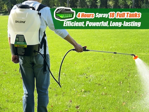 Pulverizador eléctrico de jardín de 16L, rociador de riego agrícola, rociador eléctrico de malezas Backpac, 100 PSI, varita telescópica, 5 boquillas Pulverizador eléctrico de jardín de 16L, rociador de riego agrícola, rociador eléctrico de malezas Backpac, 100 PSI, varita telescópica, 5 boquillas