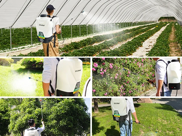 Pulverizador eléctrico de jardín de 16L, rociador de riego agrícola, rociador eléctrico de malezas Backpac, 100 PSI, varita telescópica, 5 boquillas Pulverizador eléctrico de jardín de 16L, rociador de riego agrícola, rociador eléctrico de malezas Backpac, 100 PSI, varita telescópica, 5 boquillas