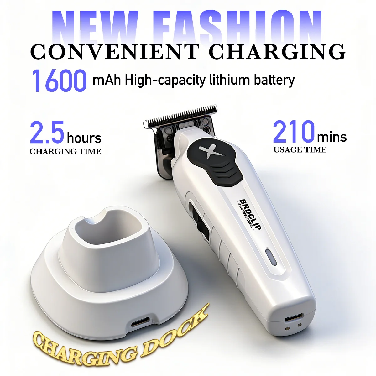Nueva M&aacute;quina Profesional BRDCLIP FA1C FA1T 609 7500RPM para Barbero, Cortapelos El&eacute;ctrico, Afeitadora y Recortadora de Pelo con Base de Cuchilla DLC
