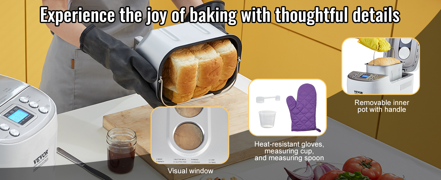 SucceBuy-máquina para hacer pan de 2/3 LB, máquina para masa 15 en 1, sartén de cerámica antiadherente, máquina automática para hacer pan con ajuste sin gluten SucceBuy-máquina para hacer pan de 2/3 LB, máquina para masa 15 en 1, sartén de cerámica antiadherente, máquina automática para hacer pan con ajuste sin gluten