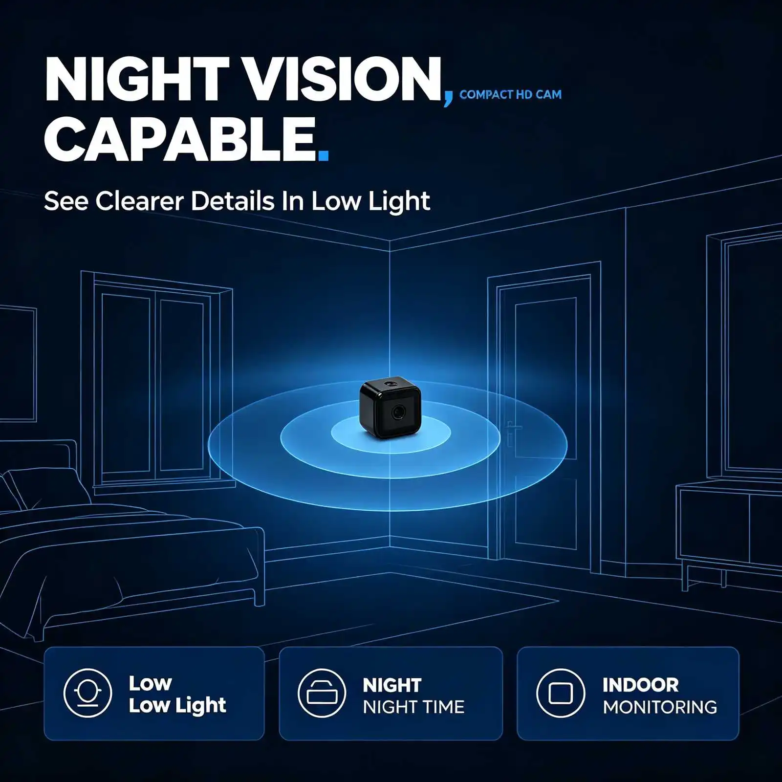 C&aacute;mara de vigilancia port&aacute;til cuadrada A10 Ultra Mini para el hogar, 4K Ultra HD, inal&aacute;mbrica, con visi&oacute;n nocturna por infrarrojos, detecci&oacute;n de movimiento, grabaci&oacute;n en bucle, visualizaci&oacute;n remota y