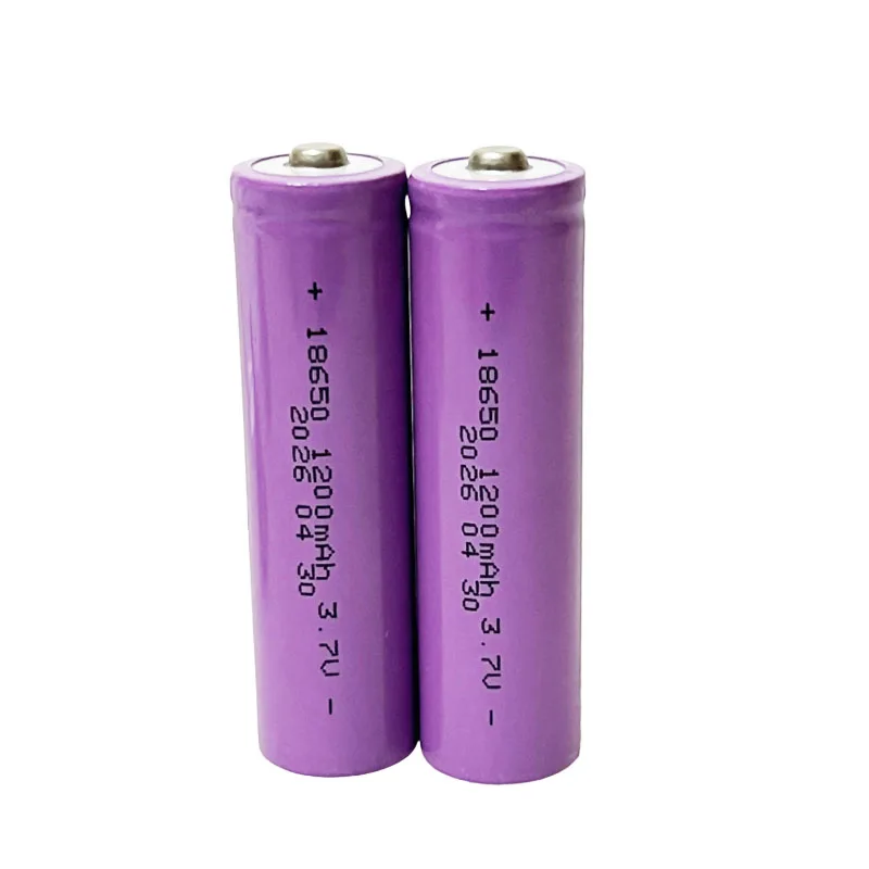 Nueva batería recargable de iones de litio 18650 de 3,7 V y 1200 mAh para linternas, timbre, ventiladores, afeitadoras, juguetes eléctricos, baterías + cargador Nueva batería recargable de iones de litio 18650 de 3,7 V y 1200 mAh para linternas, timbre, ventiladores, afeitadoras, juguetes eléctricos, baterías + cargador