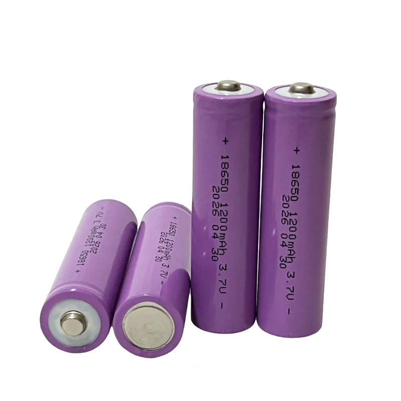 Nueva bater&iacute;a recargable de iones de litio 18650 de 3,7 V y 1200 mAh para linternas, timbre, ventiladores, afeitadoras, juguetes el&eacute;ctricos, bater&iacute;as + cargador.
