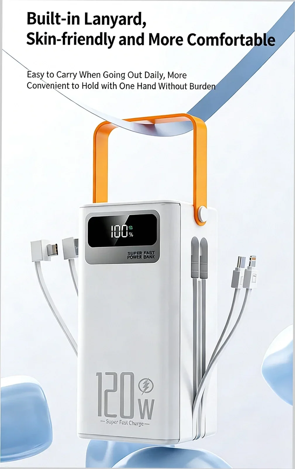 Bater&iacute;a Externa de Carga R&aacute;pida de 120W y 100000mAh, Gran Capacidad, Fuente de Energ&iacute;a M&oacute;vil para Exteriores, Bater&iacute;a de Respaldo para Campamento al Aire Libre