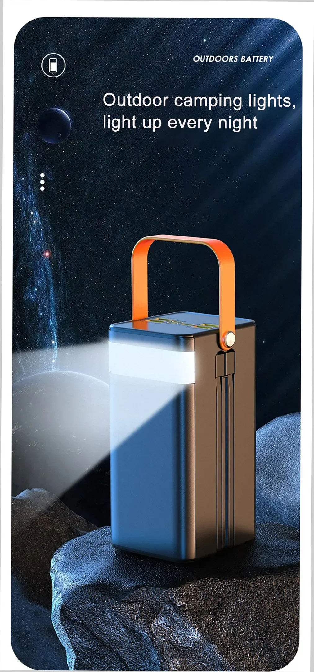 Bater&iacute;a Externa de Carga R&aacute;pida de 120W y 100000mAh, Gran Capacidad, Fuente de Energ&iacute;a M&oacute;vil para Exteriores, Bater&iacute;a de Respaldo para Campamento al Aire Libre