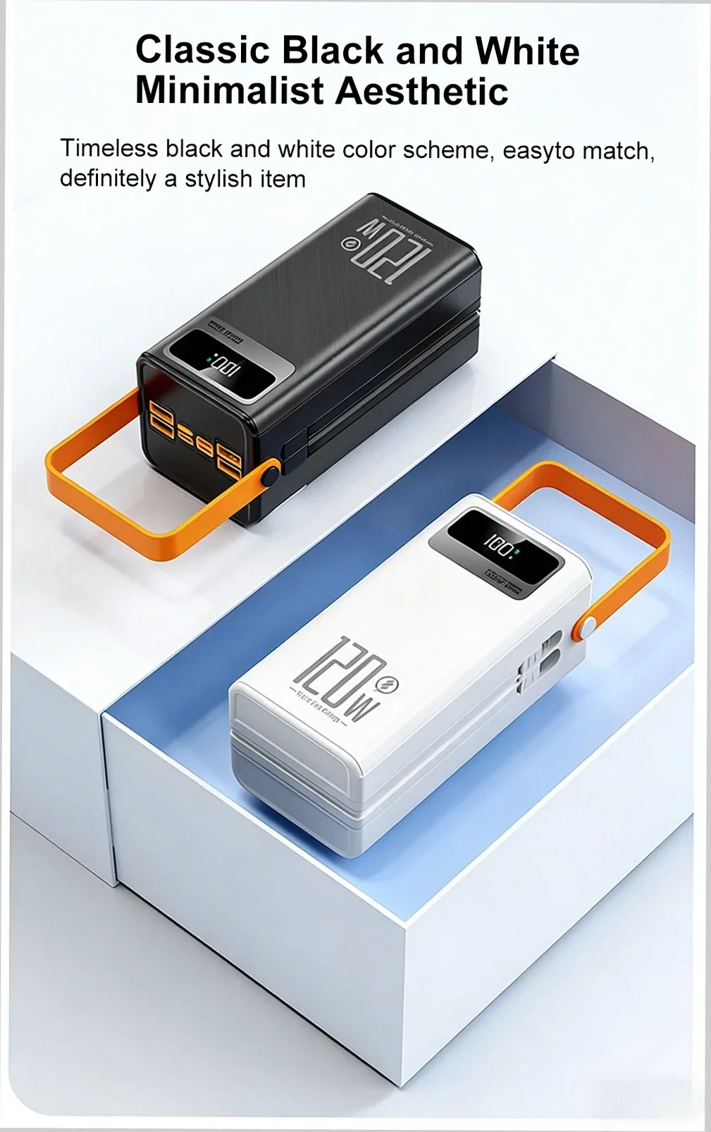 Bater&iacute;a Externa de Carga R&aacute;pida de 120W y 100000mAh, Gran Capacidad, Fuente de Energ&iacute;a M&oacute;vil para Exteriores, Bater&iacute;a de Respaldo para Campamento al Aire Libre