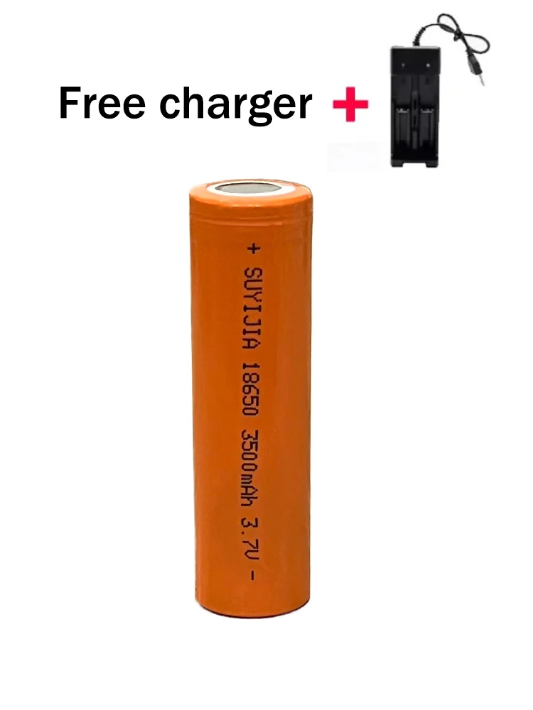 Bater&iacute;a Recargable 18650 de 3500 mAh, Bater&iacute;a de Iones de Litio de 3.7V para Puntero, Timbre, Linterna, con Cargador Incluido