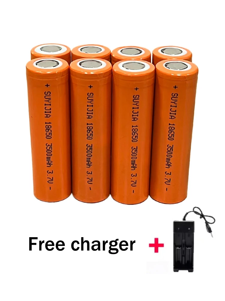 Bater&iacute;a Recargable 18650 de 3500 mAh, Bater&iacute;a de Iones de Litio de 3.7V para Puntero, Timbre, Linterna, con Cargador Incluido